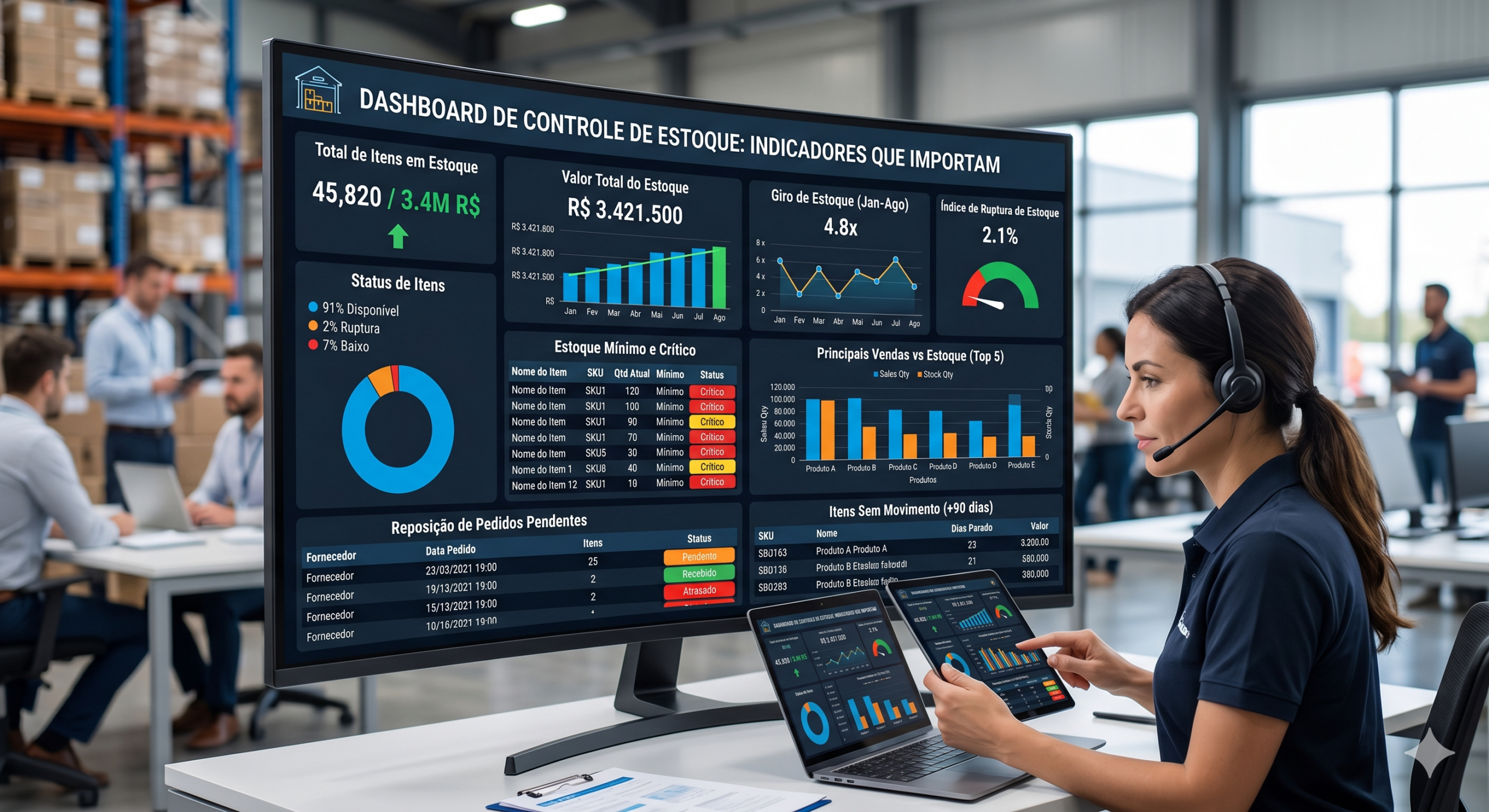 Dashboard de Controle de Estoque: Indicadores que Importam
